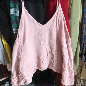 pink light camisole top